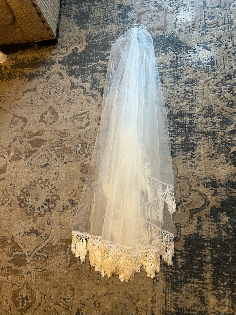 Hair comb with veil